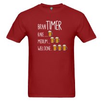 Braai Timer Red Short Sleeve Mens T-Shirt