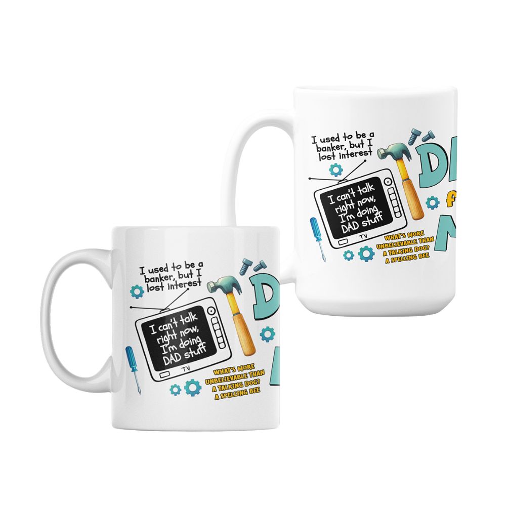Dad Jokes | Father’s Day | Custom Printed Mugs | 330ML Size | 440ML Size