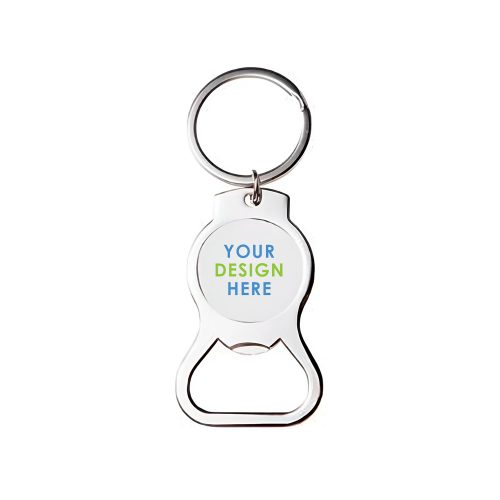 Dual Bottle Opener Key Ring | Design Your Own | Custom Printed | Stainless Steel