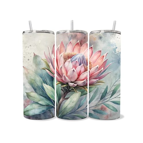 Fynbos Charm | Floral | Double Wall Stainless Steel Thermal Travel Mug | 900ML Size