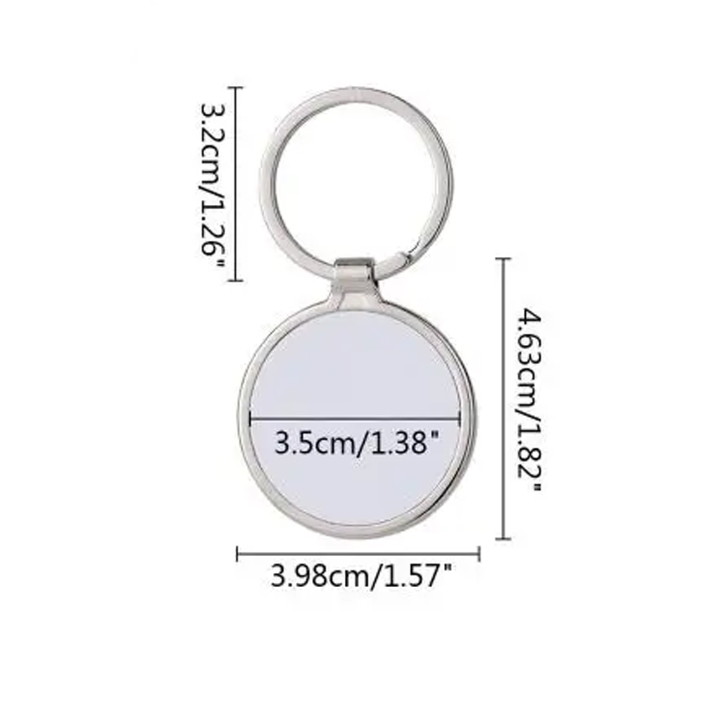 Round Key Ring | Design Your Own | Custom Printed | Stainless Steel ...