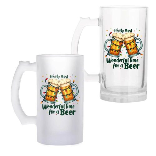 It's The Most Wonderful Time For A Beer | Christmas | Beer Mug | 480ML Size