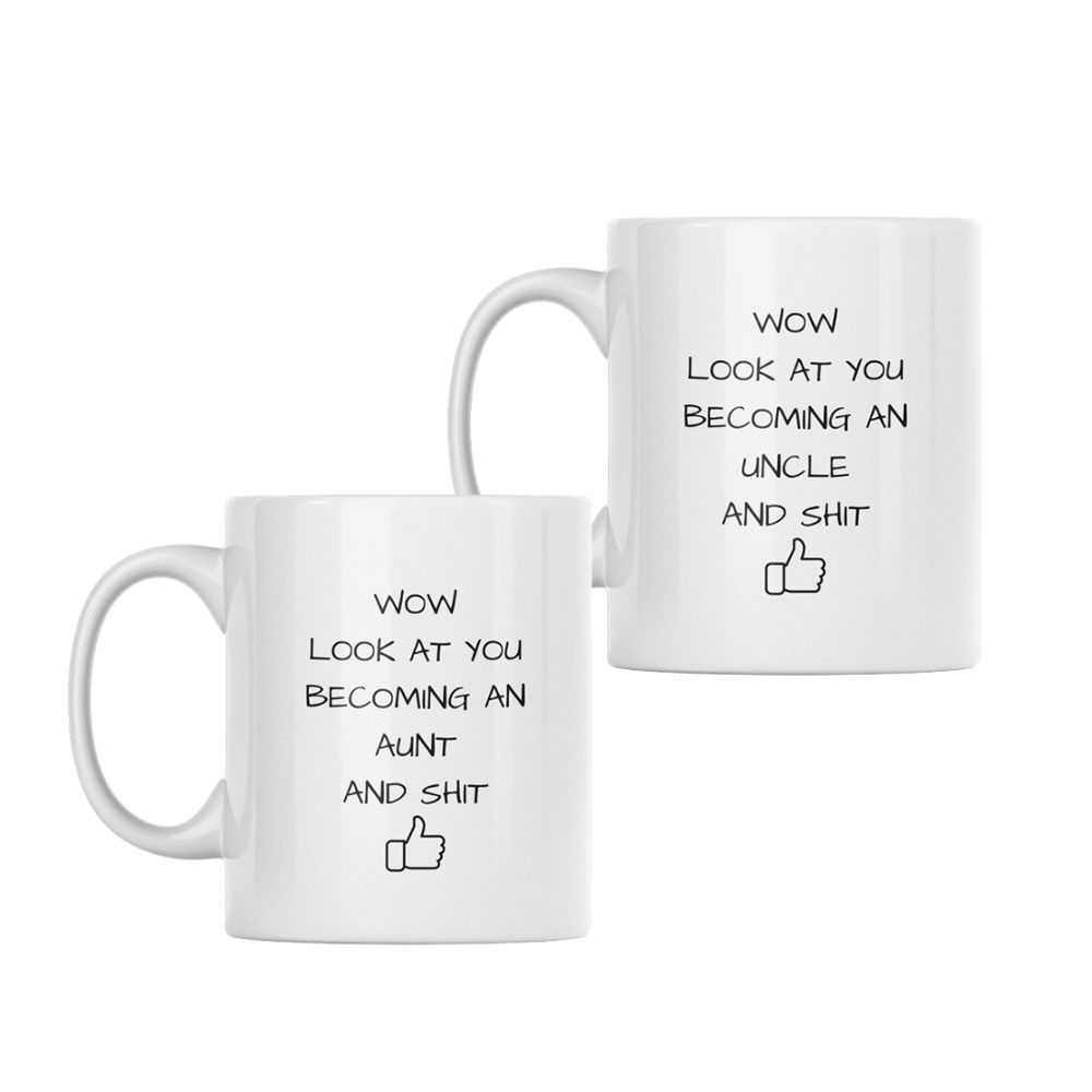 Look At You | Adult Humour | Pregnancy Announcement | Aunt & Uncle | Custom Printed Mugs | 330ML Size