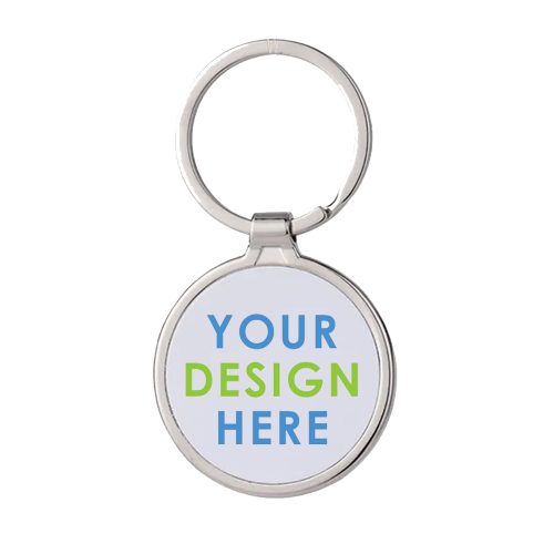 Round Key Ring | Design Your Own | Custom Printed | Stainless Steel