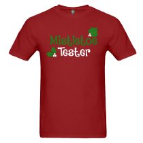 Mistletoe Tester Red Short Sleeve Mens T-Shirt