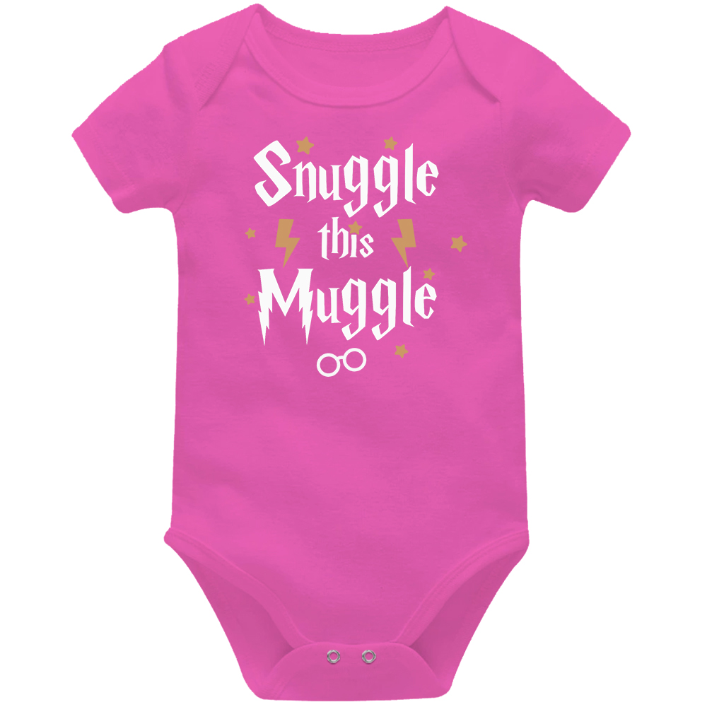 Snuggle This Muggle Cerise Short Sleeve Baby Vest