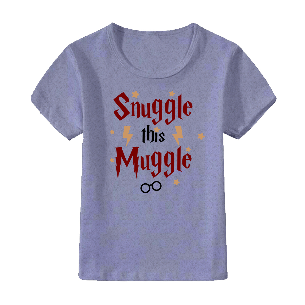 Snuggle This Muggle Grey Short Sleeve Kids T-Shirt