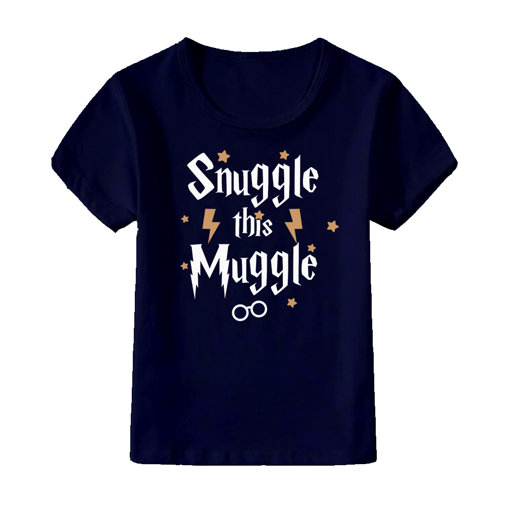 Snuggle This Muggle Navy Short Sleeve Kids T-Shirt