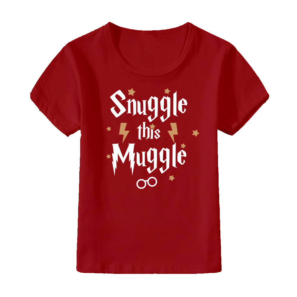 Snuggle This Muggle Red Short Sleeve Kids T-Shirt