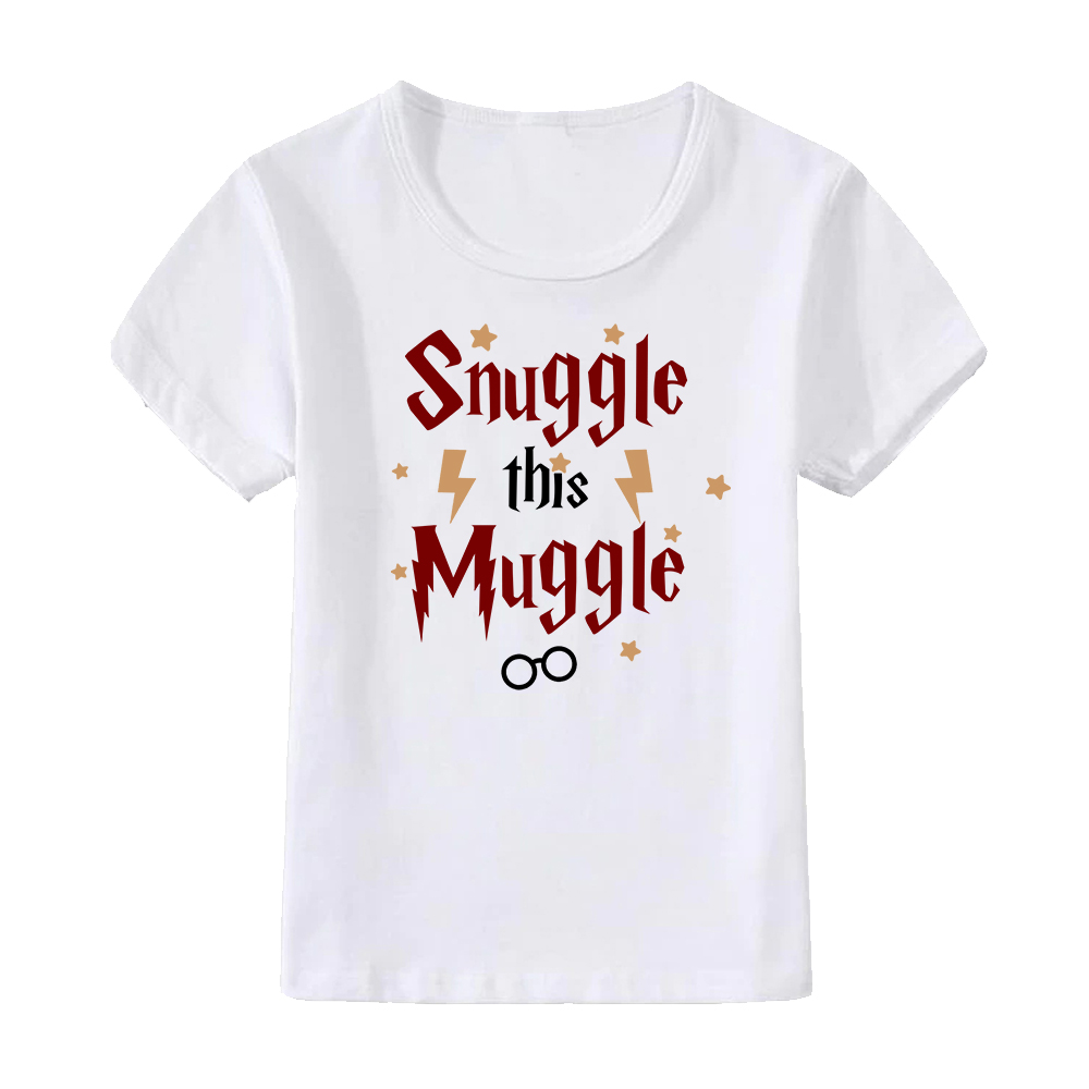 Snuggle This Muggle White Short Sleeve Kids T-Shirt
