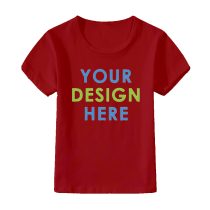 Your Design Here Red Short Sleeve Kids T-Shirt