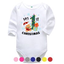 Gingerbread Man White Long Sleeve Baby Vest More Colours