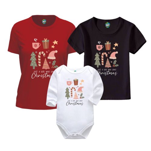 Just A Girl Who Loves Christmas | Christmas | Baby Vest Bodysuit Onesie |  Kids T-Shirt | Adult T-Shirt