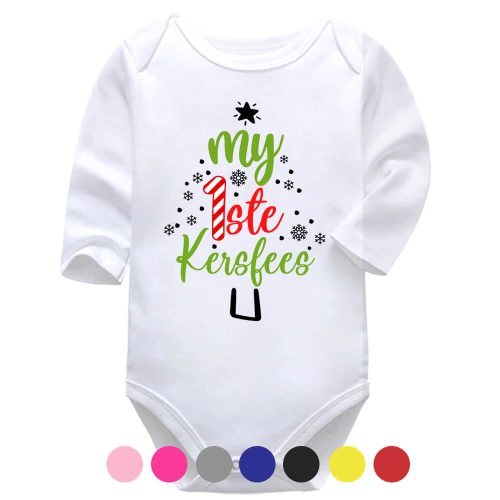 My Eerste Kersfees | Christmas | Afrikaans | Baby Vest Bodysuit Onesie