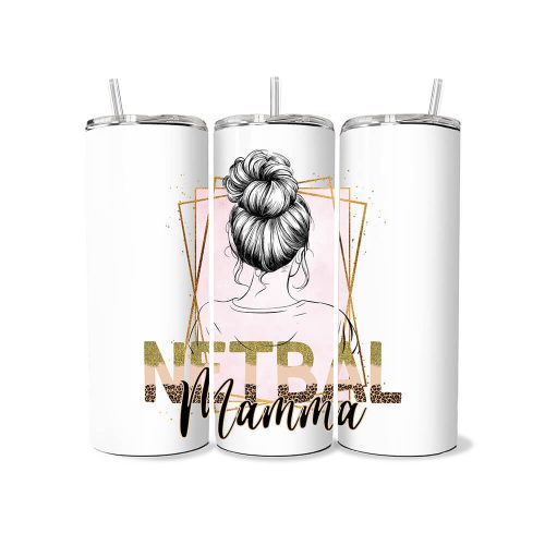 Netbal Mamma | Afrikaans | Sport | Double Wall Stainless Steel Thermal Travel Mug | 900ML Size