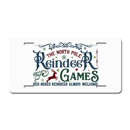The North Pole Reindeer Games | Christmas | DIY License Plate | Design Your Own | Custom Printed
