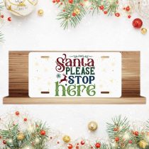 Santa Please Stop Here Christmas Background
