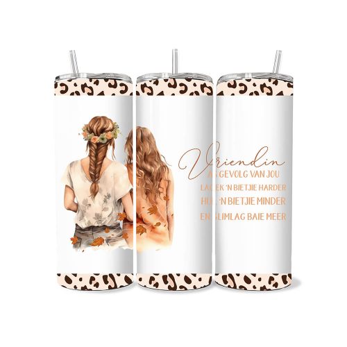 Vriendin | Afrikaans | Friendship | Double Wall Stainless Steel Thermal Travel Mug | 900ML Size