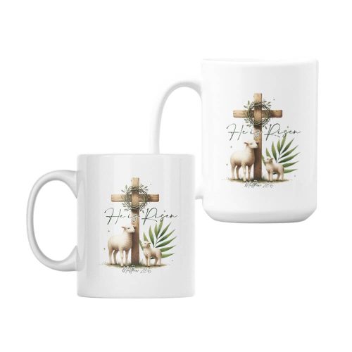 He Is Risen | Easter | Christian | Custom Printed Mugs | 330ML Size | 440ML Size