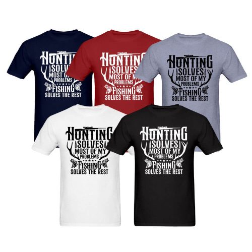 Hunting Solves Most Of My Problems | Hunting | Fishing | Mens T-Shirt