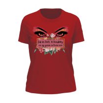 Ja Ek Het 'N Houding Red Short Sleeve Ladies T-Shirt New