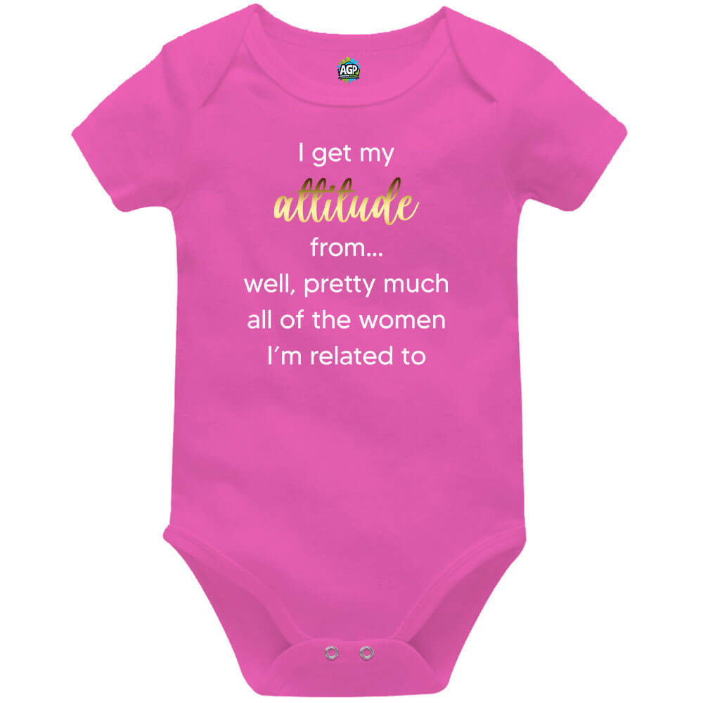 Attitude Cerise Short Sleeve Baby Vest