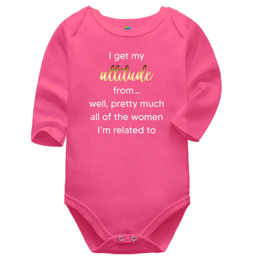 Attitude Coral Long Sleeve Baby Vest