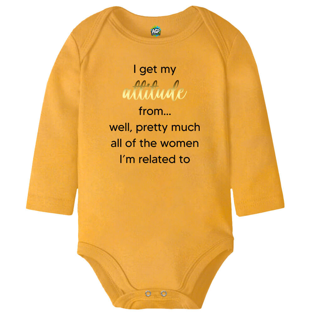 Attitude Mustard Long Sleeve Baby Vest