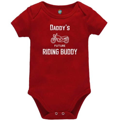 Riding Buddy Red Short Sleeve Baby Vest