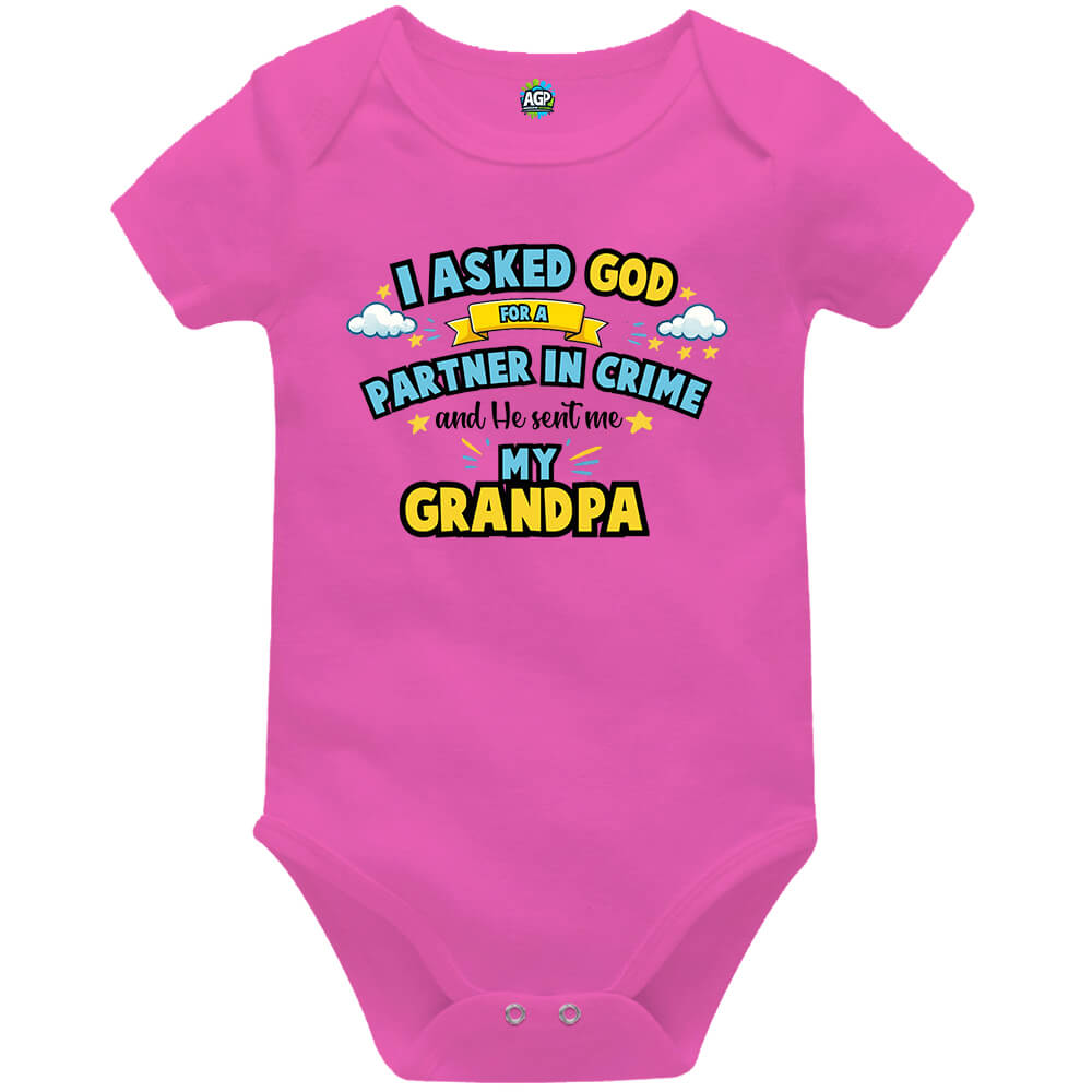 Partner In Crime Cerise Short Sleeve Baby Vest