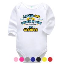 Partner In Crime White Long Sleeve Baby Vest More Colours
