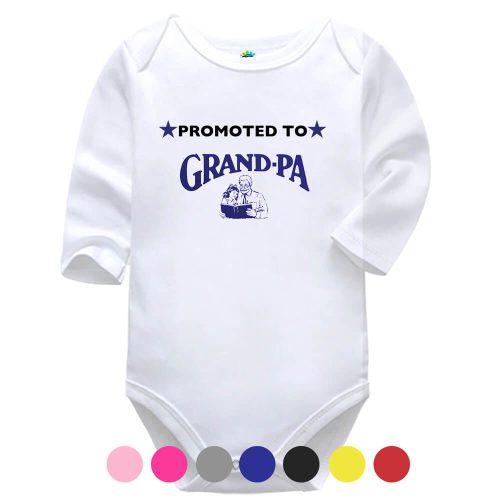 Promoted To Grandpa | Pregnancy Announcement | Grandparents | Baby Vest Bodysuit Onesie