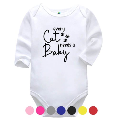 Every Cat Needs A Baby | Pets | Pet Family | Baby Vest Bodysuit Onesie