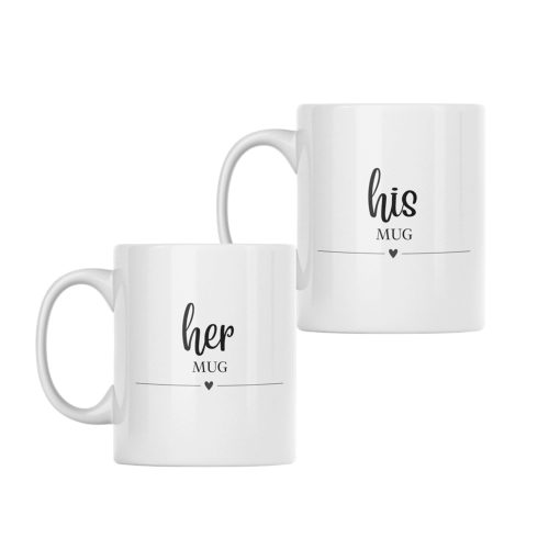 His and Hers Couples Mug Set