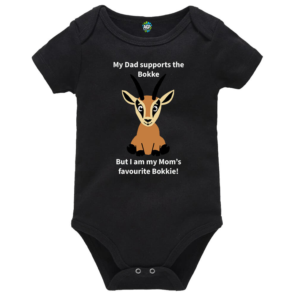 My Dad Supports The Bokke | Rugby | Baby Vest Bodysuit Onesie - Image 16