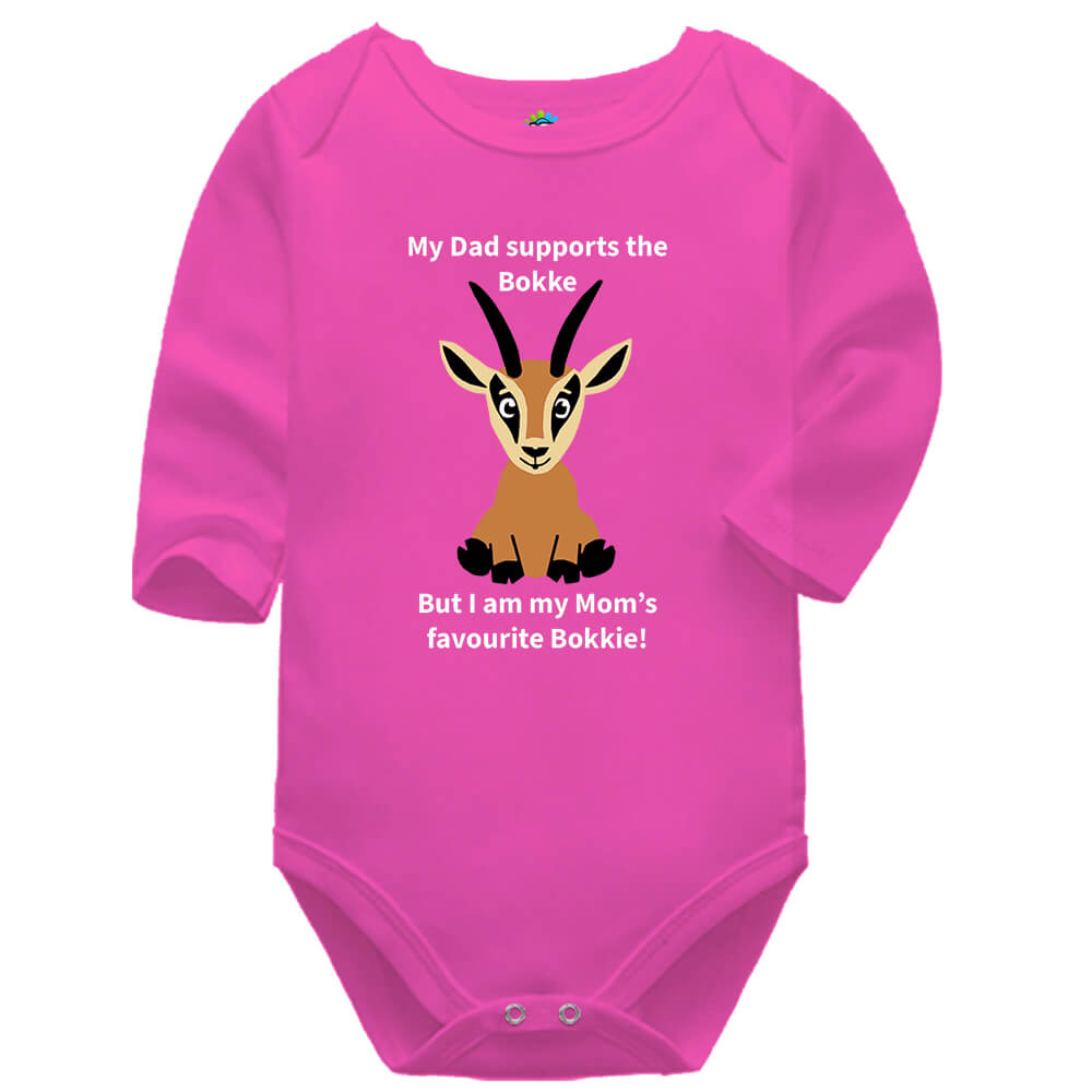 My Dad Supports The Bokke | Rugby | Baby Vest Bodysuit Onesie - Image 15