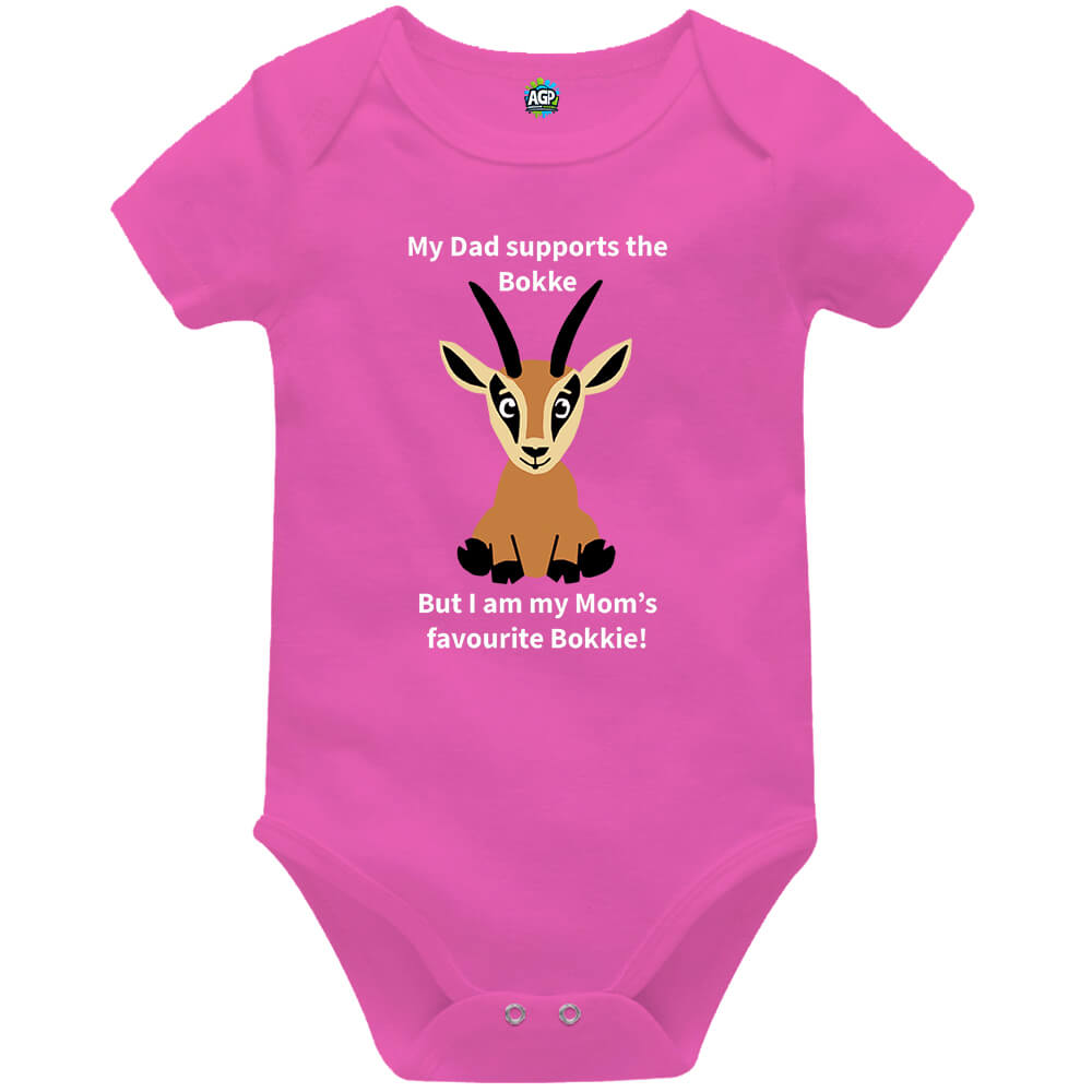My Dad Supports The Bokke | Rugby | Baby Vest Bodysuit Onesie - Image 14