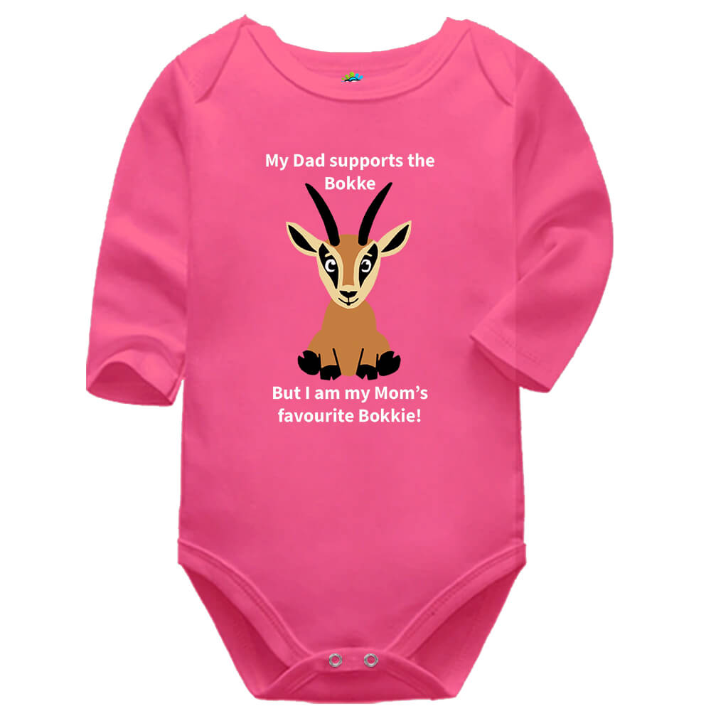 My Dad Supports The Bokke | Rugby | Baby Vest Bodysuit Onesie - Image 13