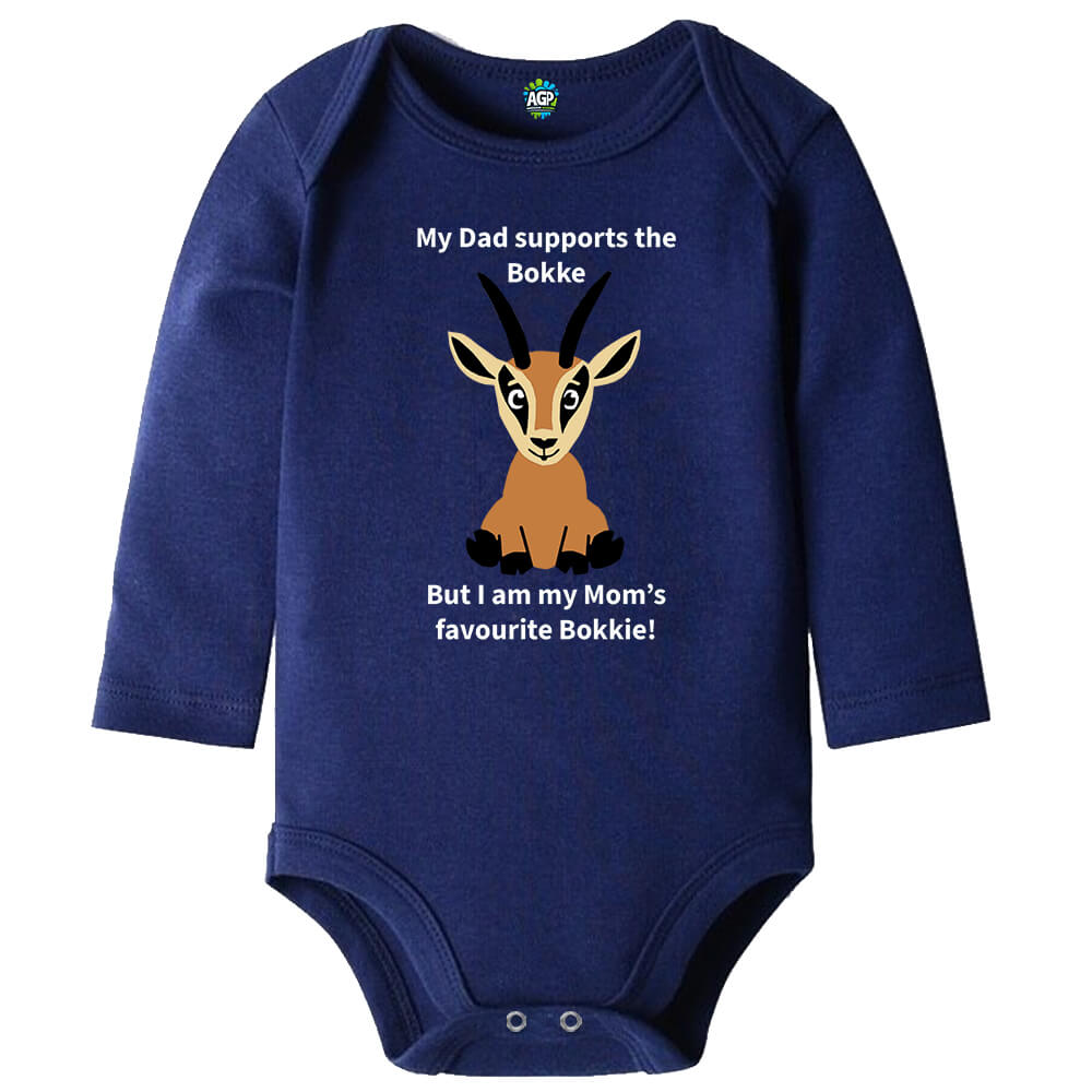 My Dad Supports The Bokke | Rugby | Baby Vest Bodysuit Onesie - Image 7