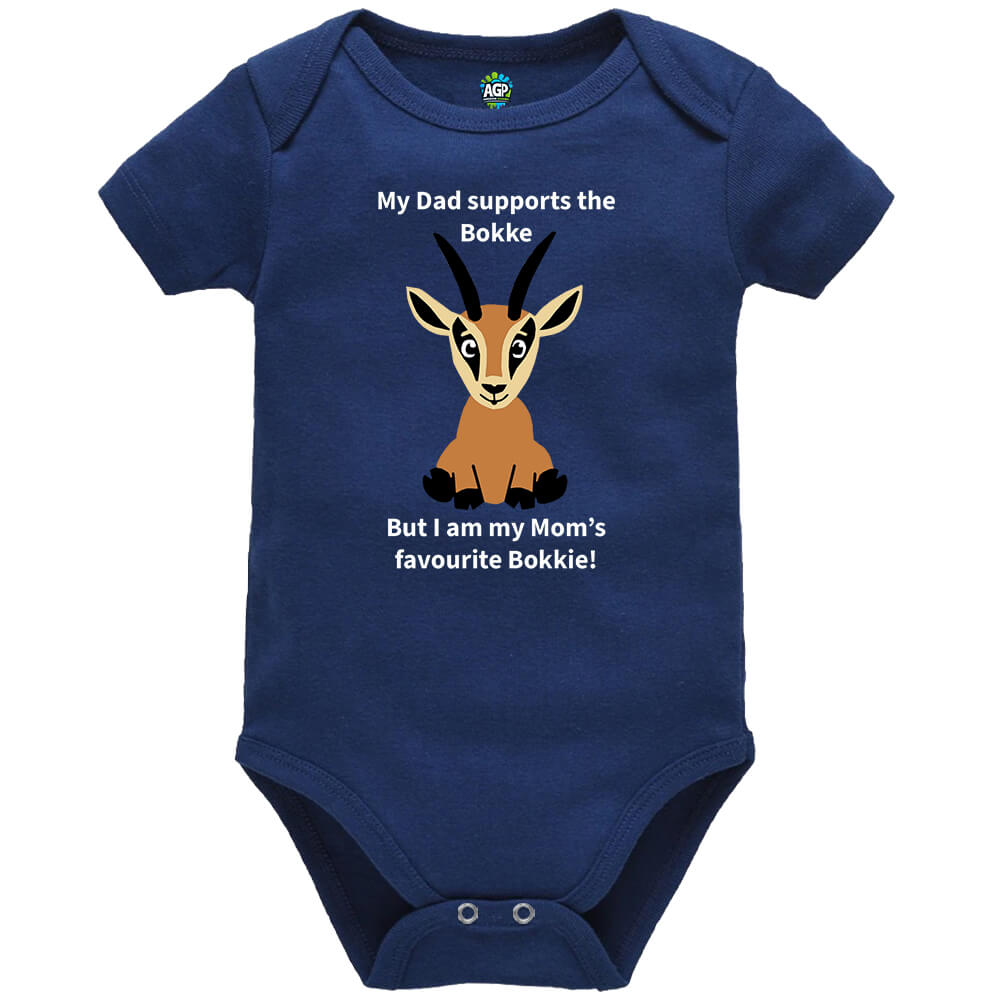 My Dad Supports The Bokke | Rugby | Baby Vest Bodysuit Onesie - Image 6