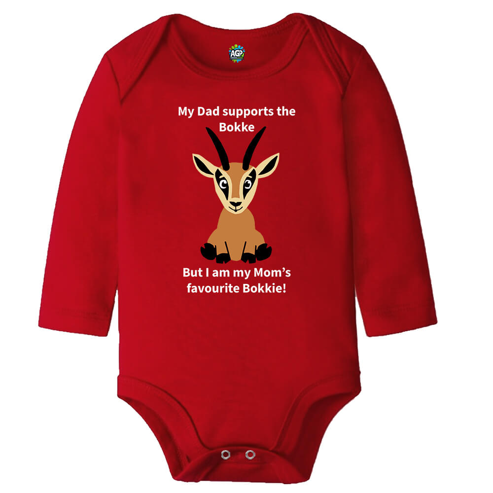 My Dad Supports The Bokke | Rugby | Baby Vest Bodysuit Onesie - Image 3
