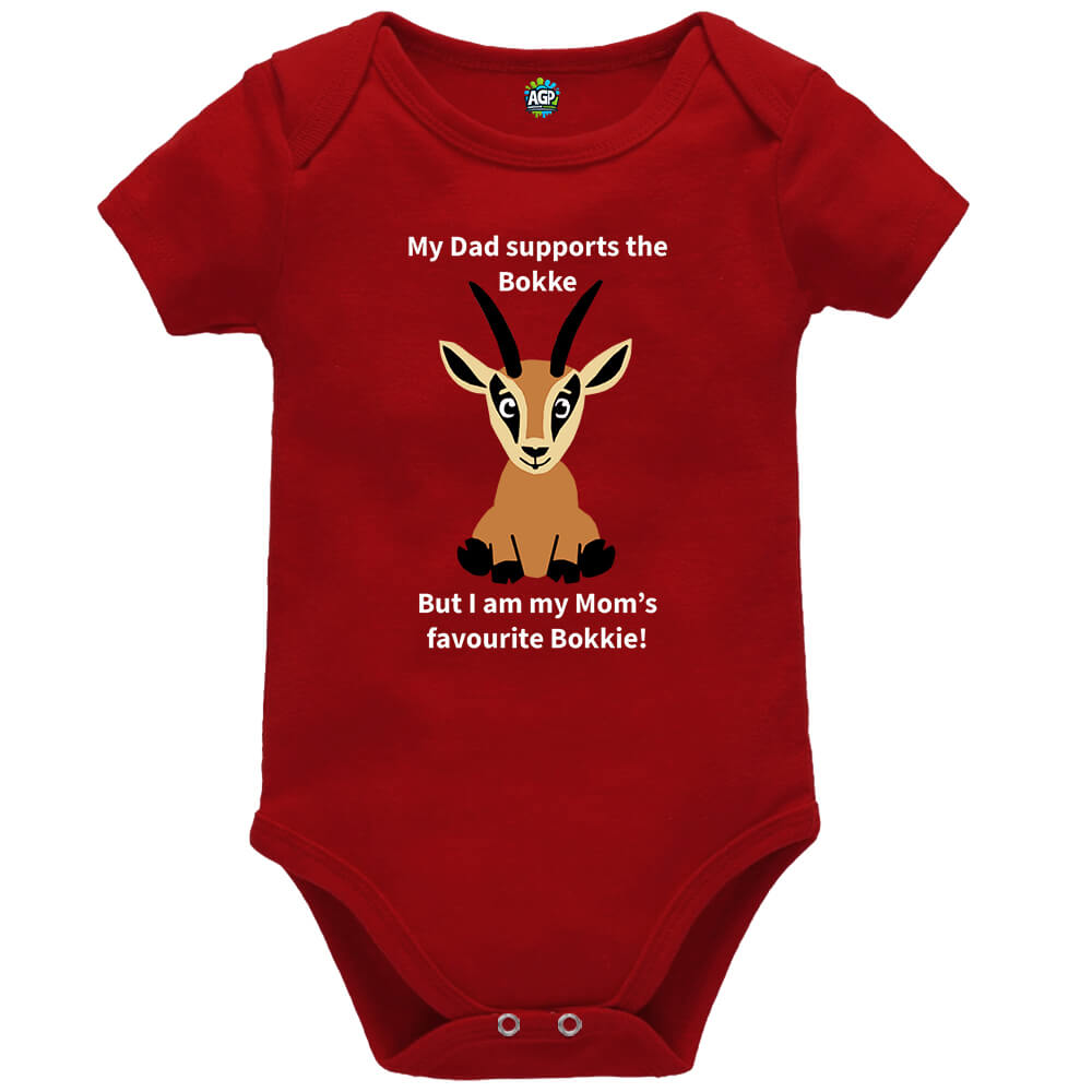 My Dad Supports The Bokke | Rugby | Baby Vest Bodysuit Onesie - Image 2