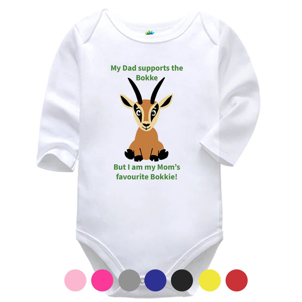 My Dad Supports The Bokke | Rugby | Baby Vest Bodysuit Onesie