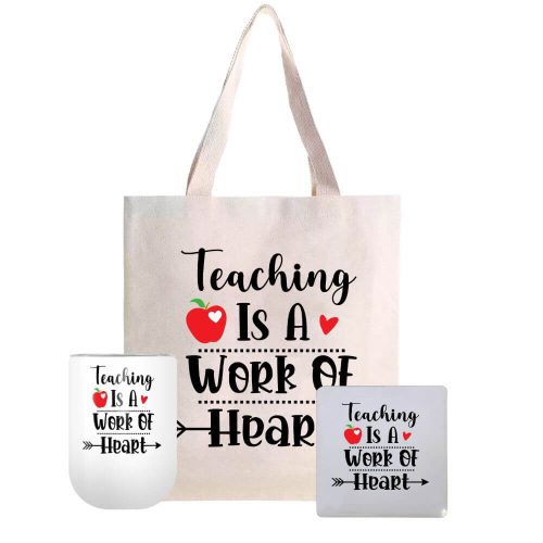 Teaching Is A Work Of Heart | Teacher Appreciation | Teacher | Gift Sets