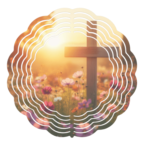 Wooden Floral Cross — Product · Front